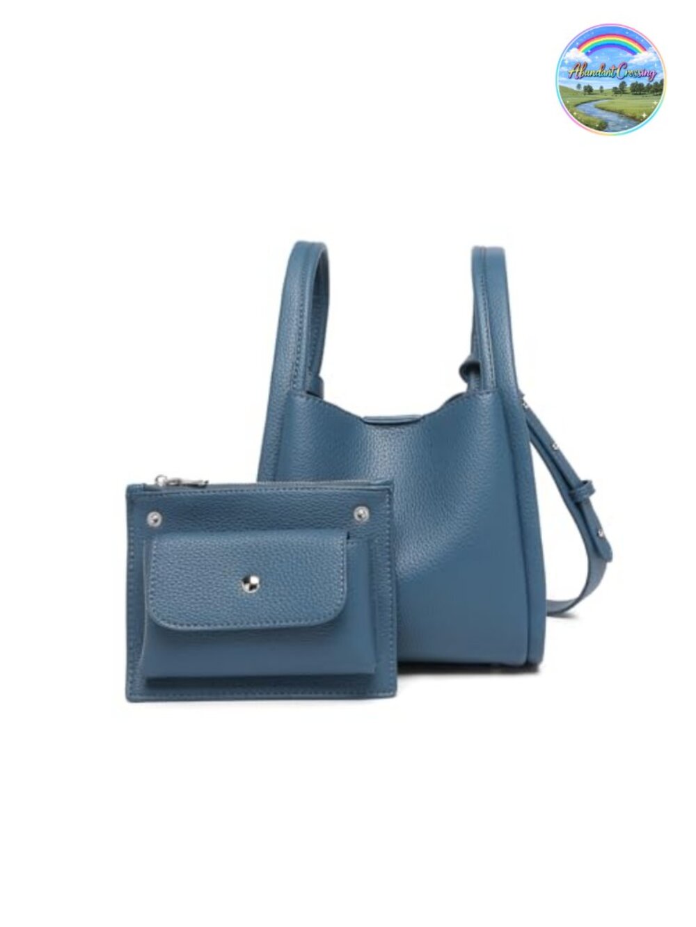 Mini PU Faux Leather Bucket Bag Crossbody Purse Magnetic Closure